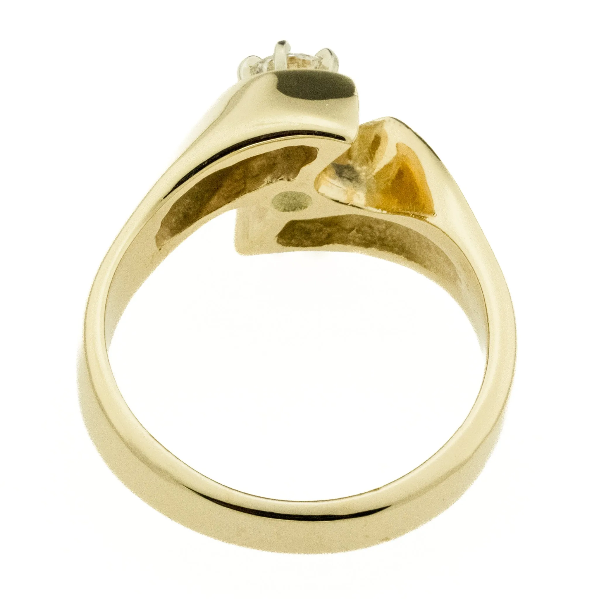 0.27ctw Round Brilliant Solitaire Diamond Engagement Ring in 14K Yellow Gold Size 6