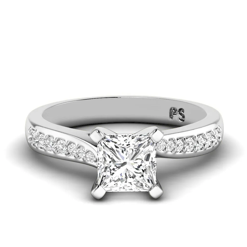 0.50-1.65 CT Round & Princess Cut Diamonds - Engagement Ring