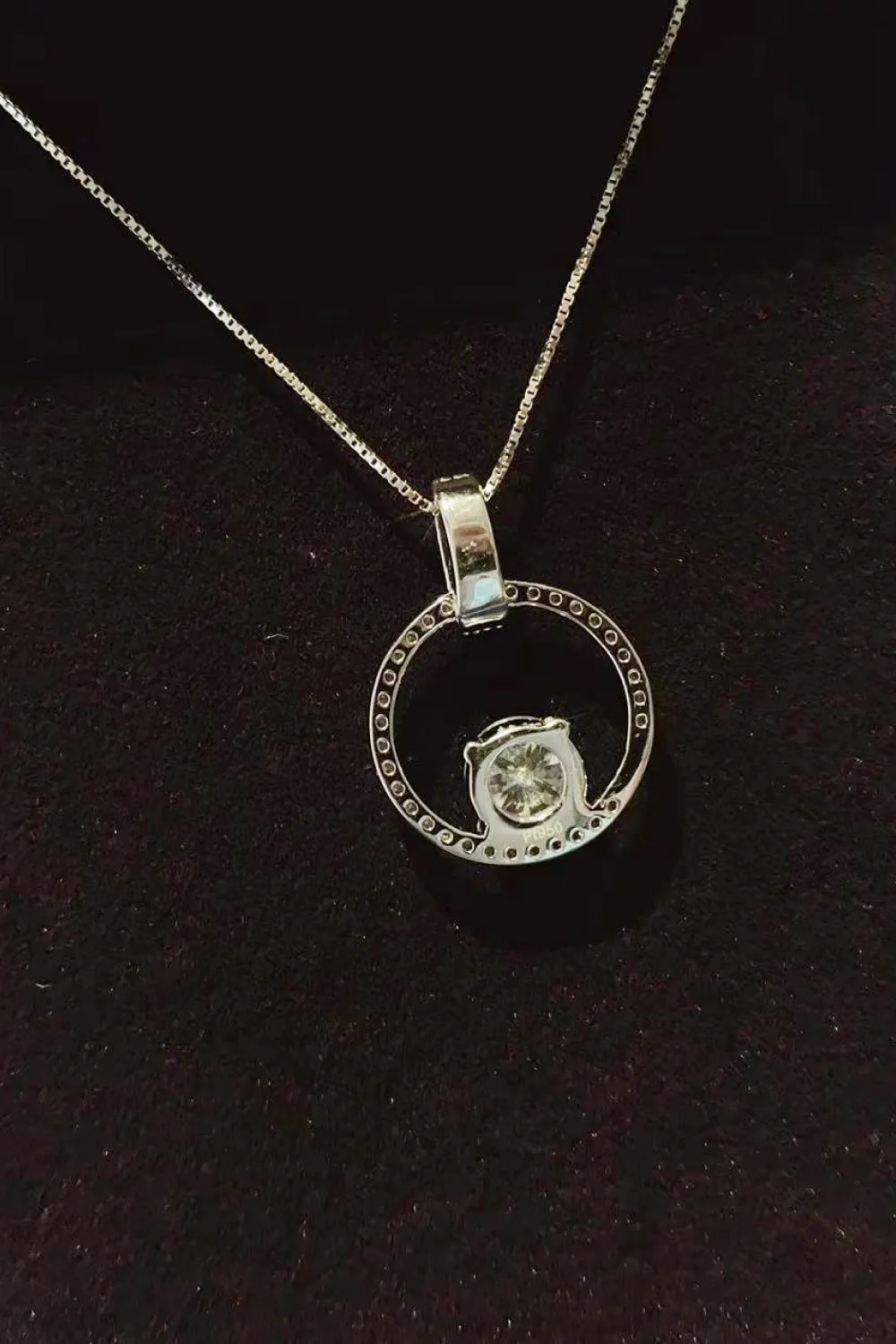 1 Carat Moissanite 925 Sterling Silver Necklace