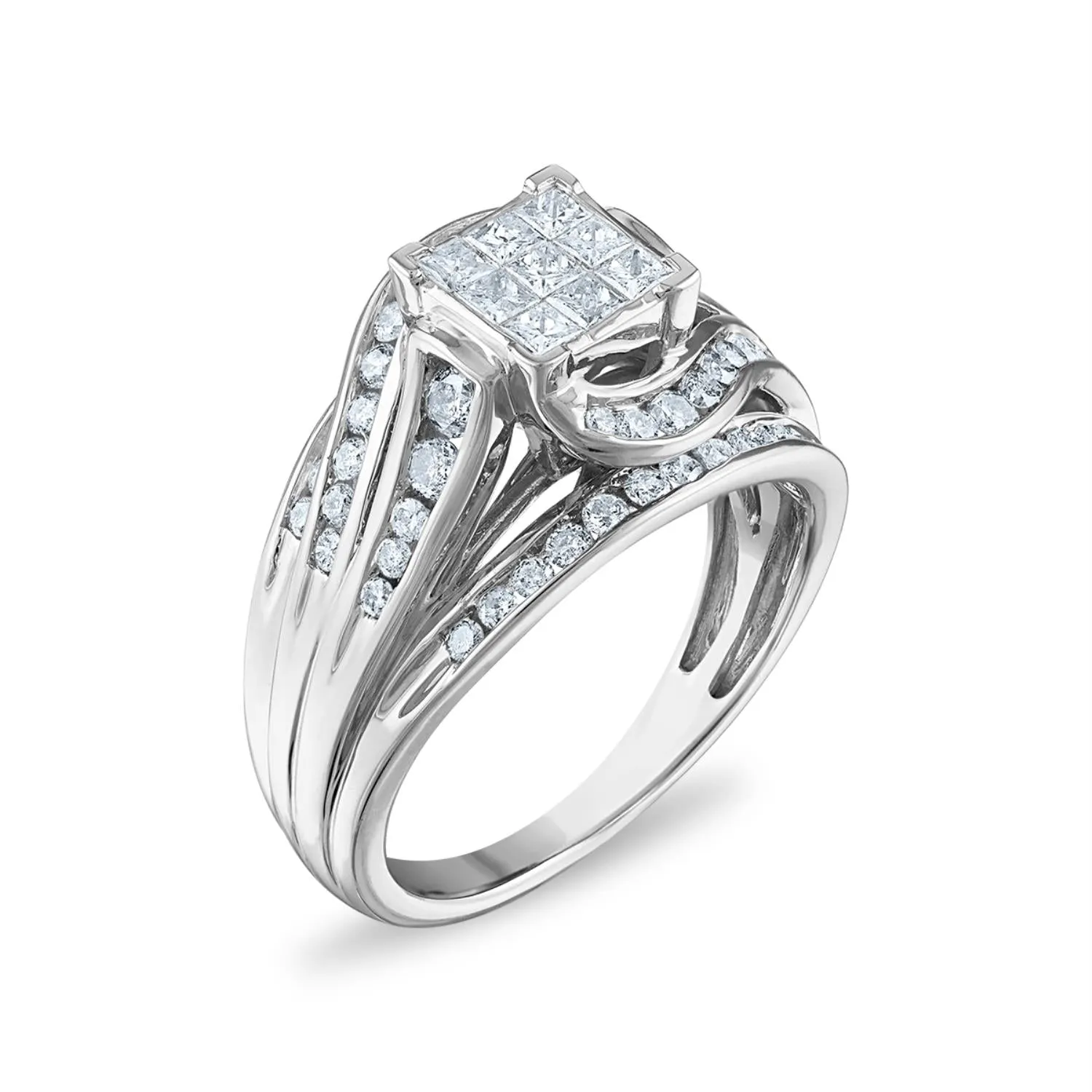 1 CTW Diamond Engagement Ring in 10KT White Gold