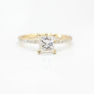 1.00-1.99 Carat Princess Lab Grown Diamond Engagement Ring with Signature Setting