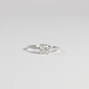 1.01 Cushion Solitaire with Accented Band