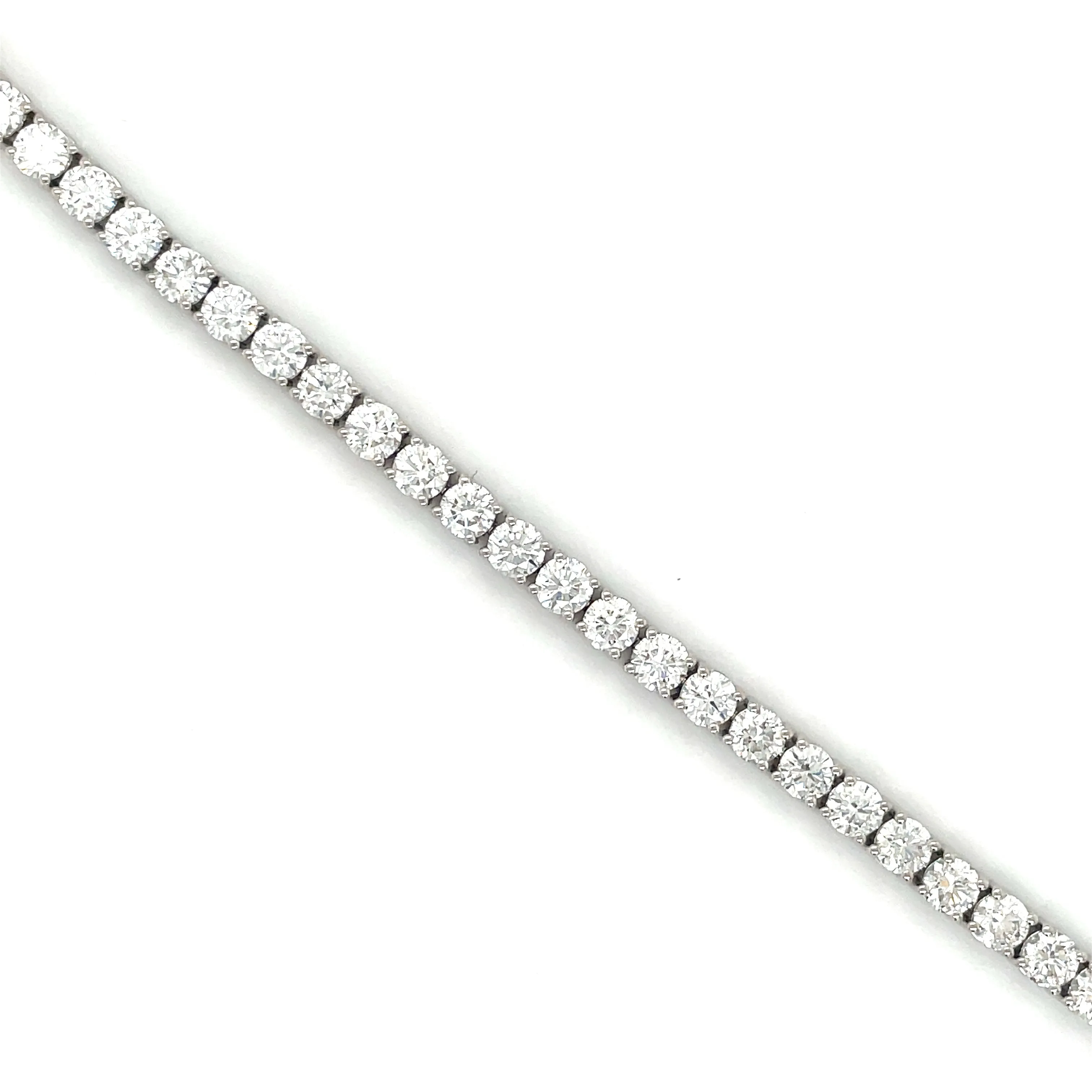 14ct White Gold 9.84ct Laboratory Grown Diamond Tennis Bracelet