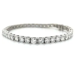 14ct White Gold 9.84ct Laboratory Grown Diamond Tennis Bracelet