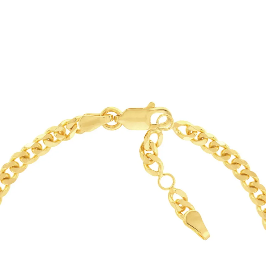 14K Gold Engravable Bar Bracelet