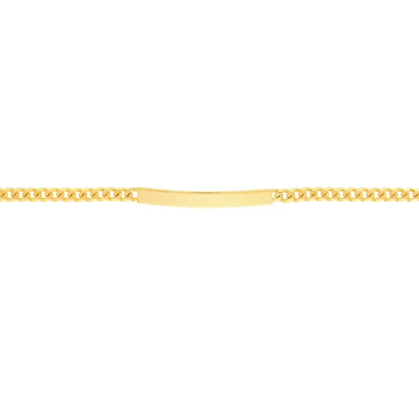 14K Gold Engravable Bar Bracelet