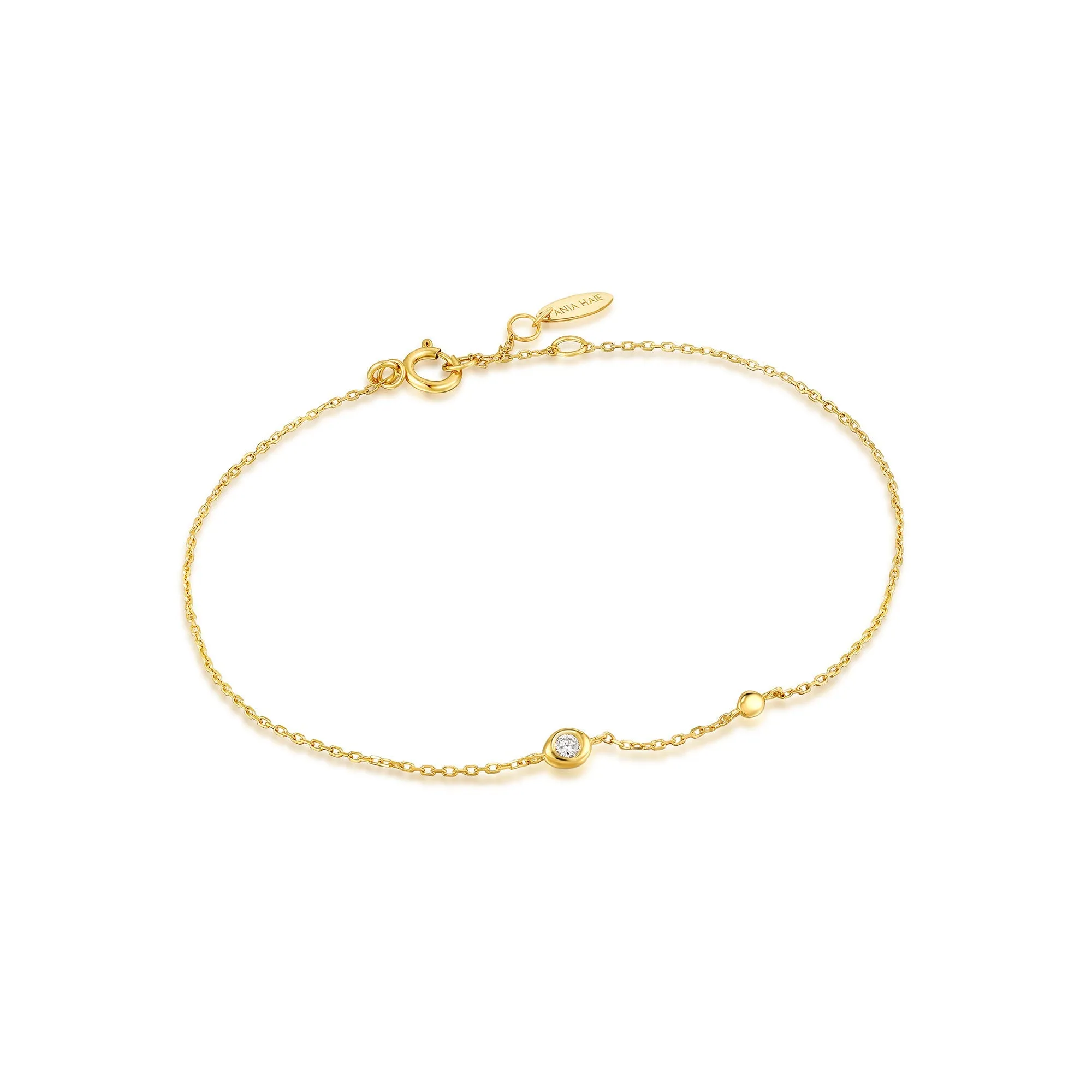 14kt Gold Magma Single Diamond Bracelet