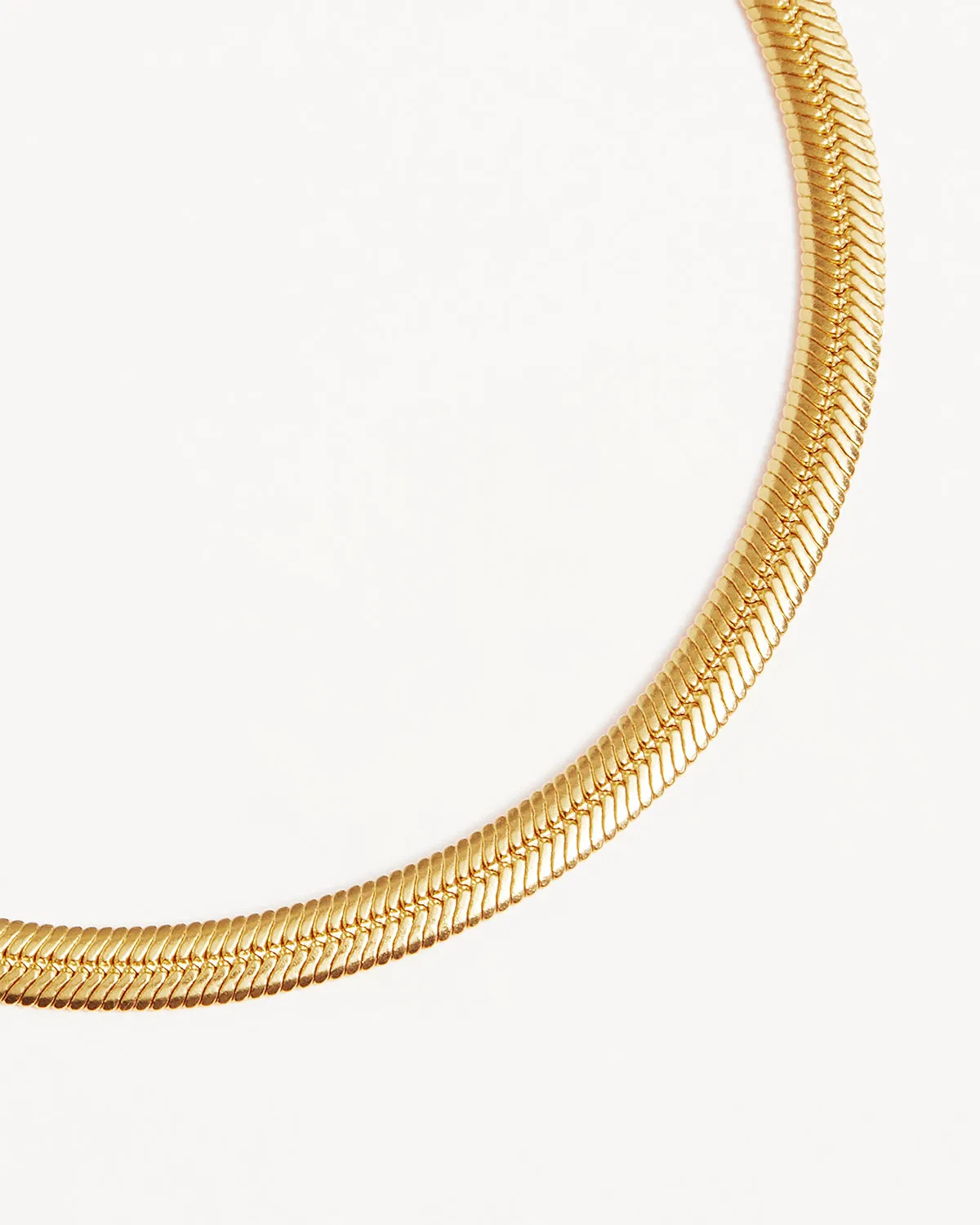 18k Gold Vermeil Herringbone Chain Bracelet