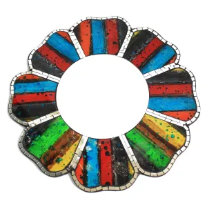 2x Four Colours Mosaic Mirror - 40cm