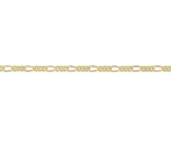 9ct Gold Filed Figaro Bracelet - 19cm