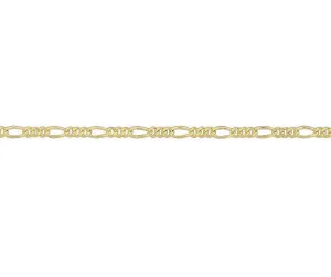 9ct Gold Filed Figaro Bracelet - 19cm