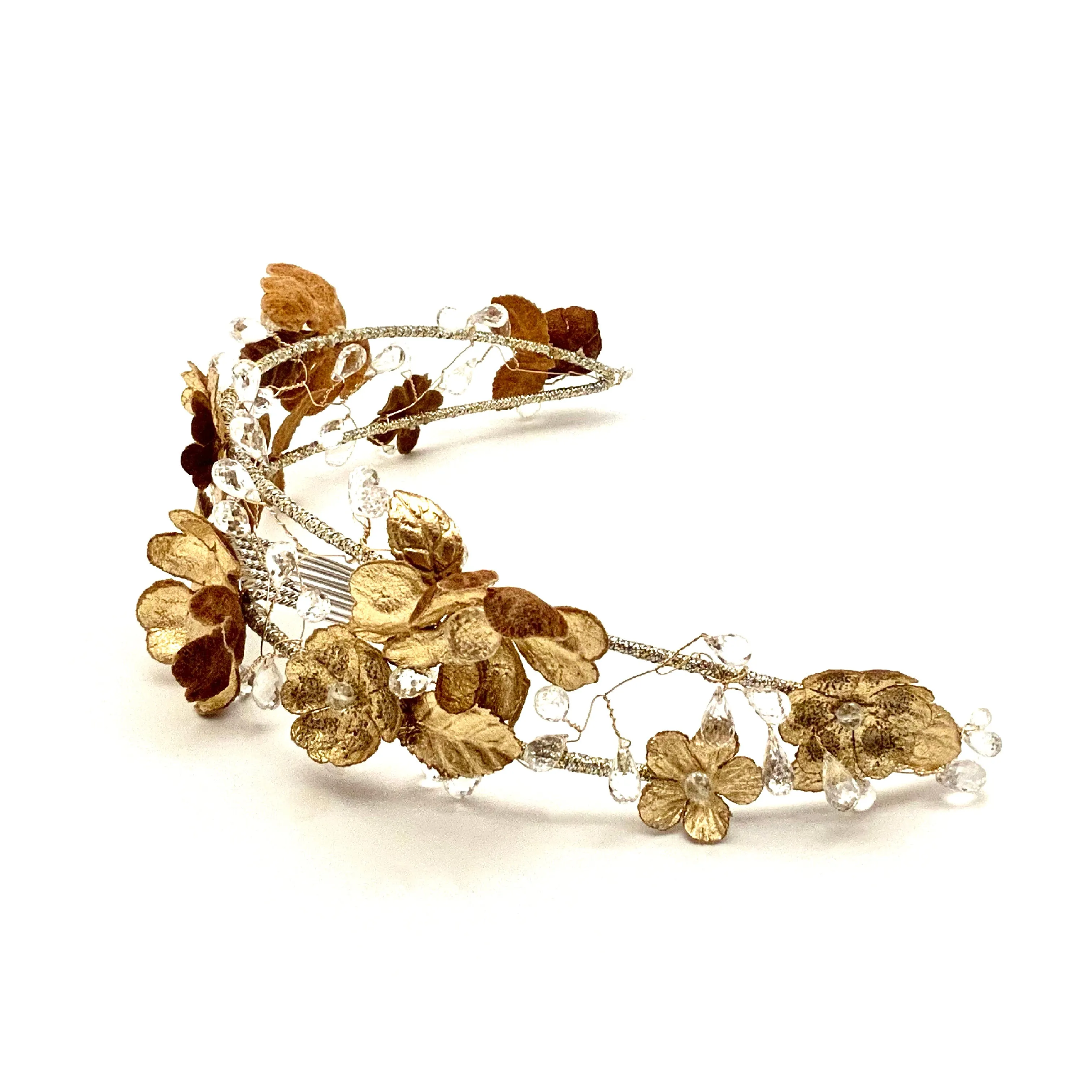 Adrienne- Petite headband with white topaz