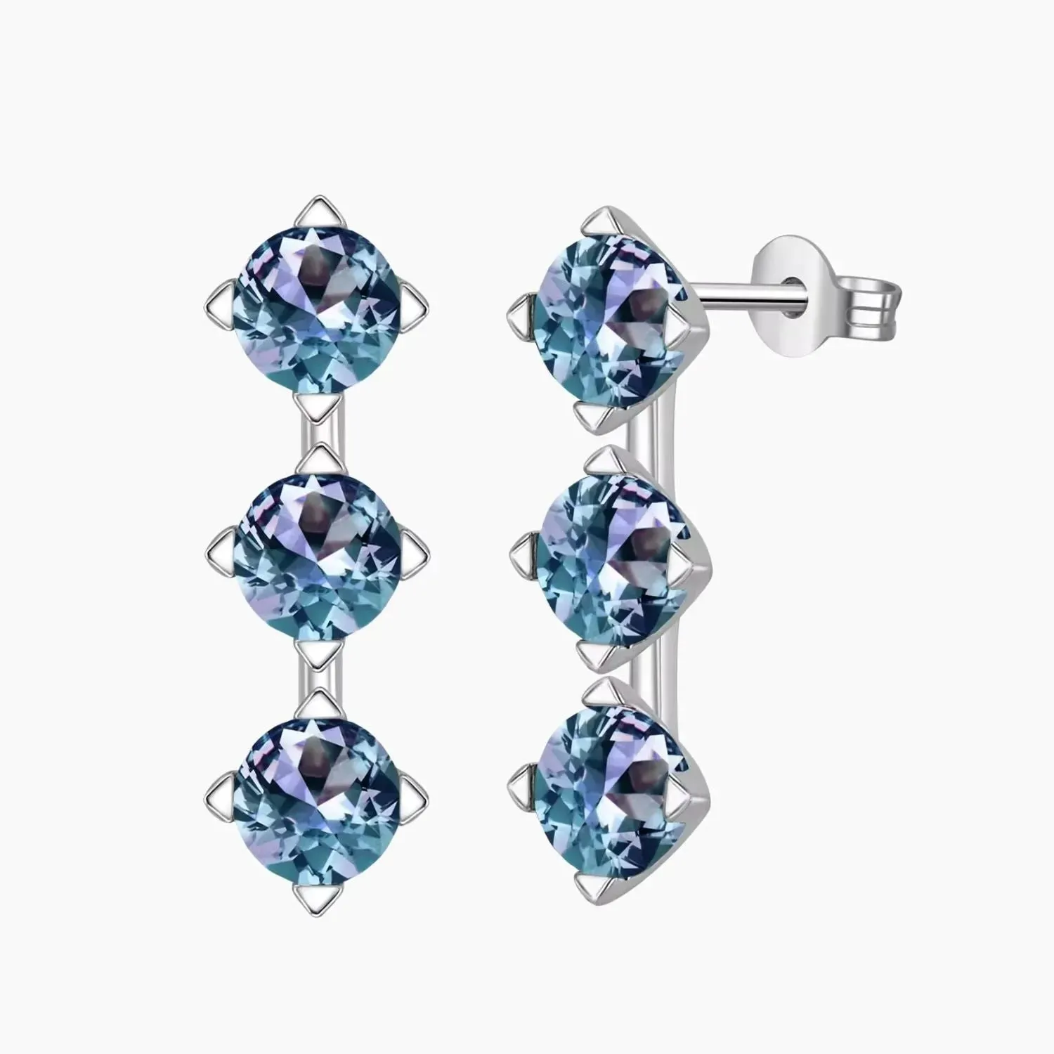 Alexandrite Journey Stud Earrings - 925 Sterling Silver - Irosk Australia®