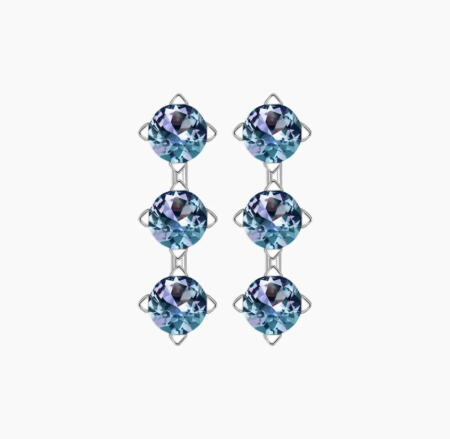 Alexandrite Journey Stud Earrings - 925 Sterling Silver - Irosk Australia®