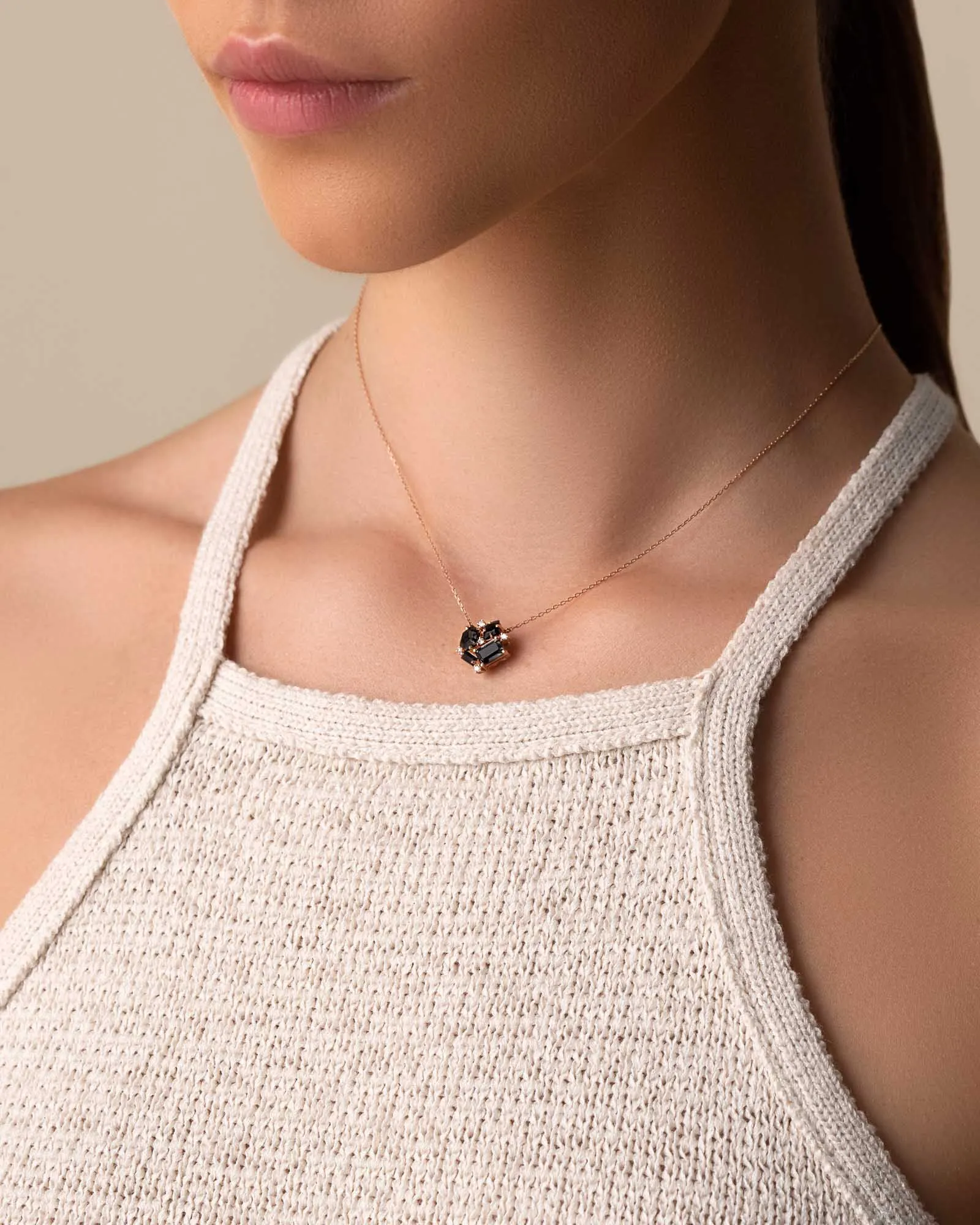 Amalfi Black Mix Blossom Pendant