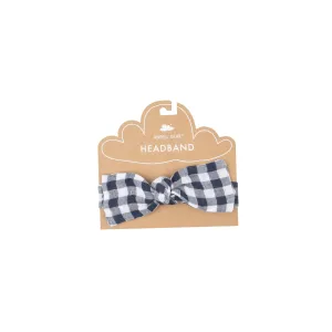 Angel Dear - Navy Gingham Headband