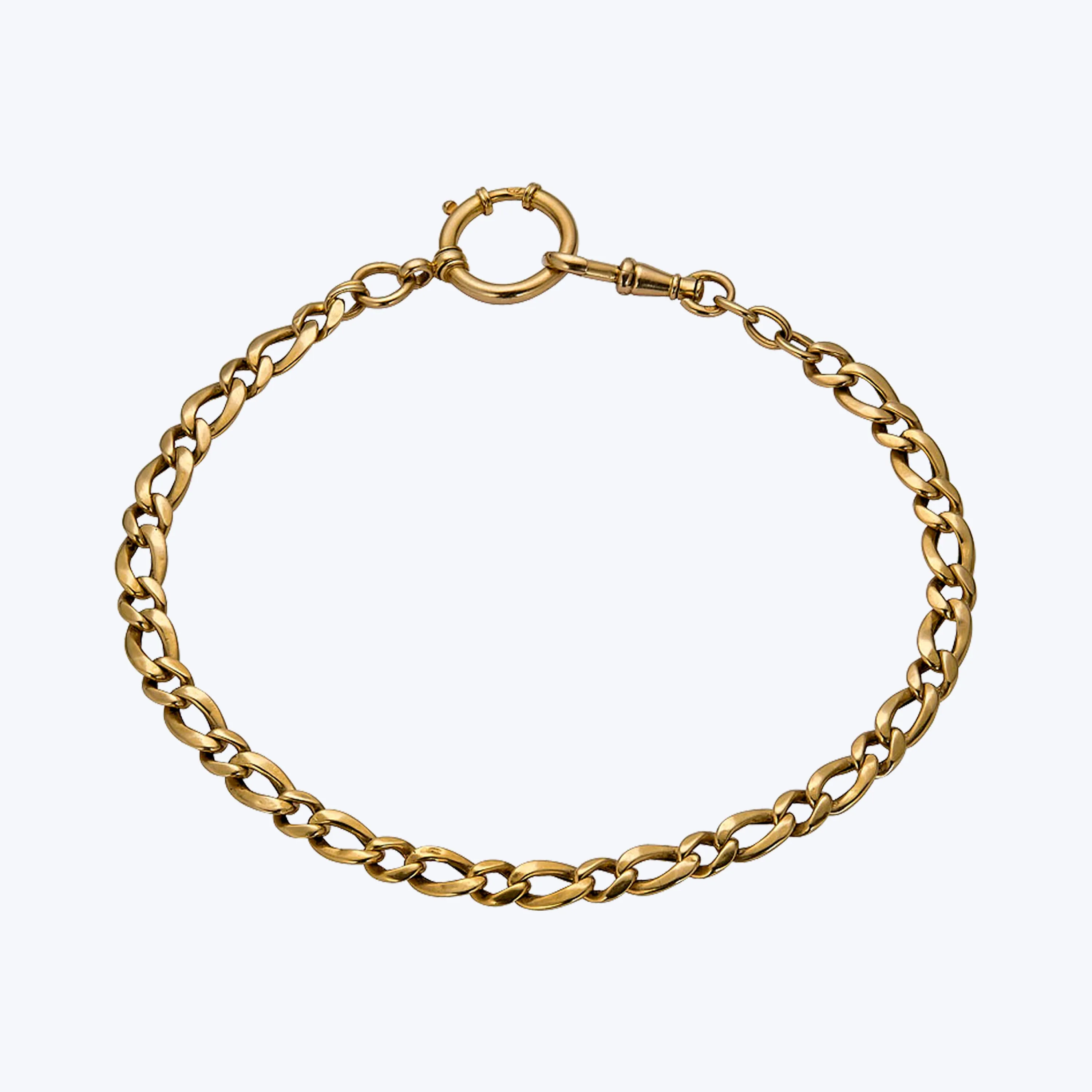 Antique 14K Rose Gold Vest Chain Bracelet