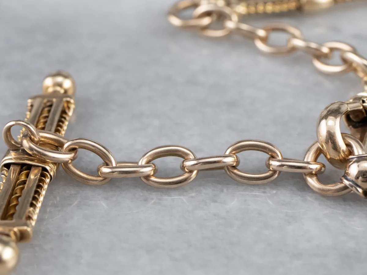 Antique Heavy Gold Watch Chain