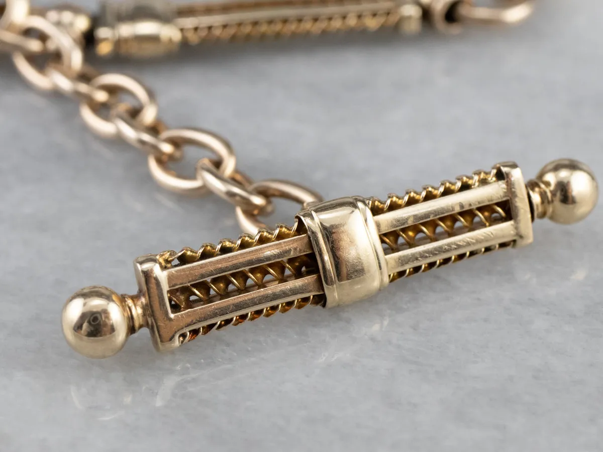 Antique Heavy Gold Watch Chain