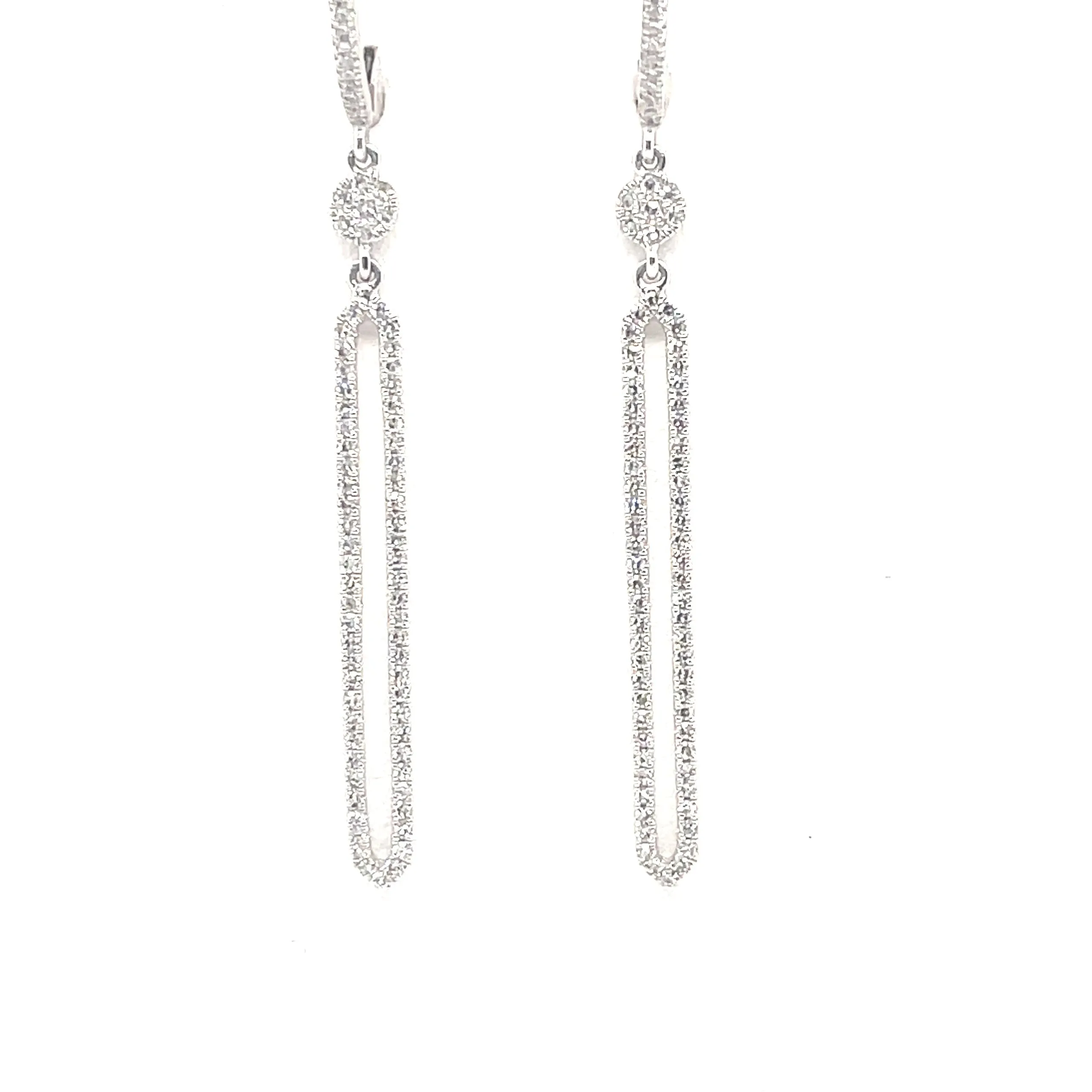 Art Deco Diamond Dangle Earrings