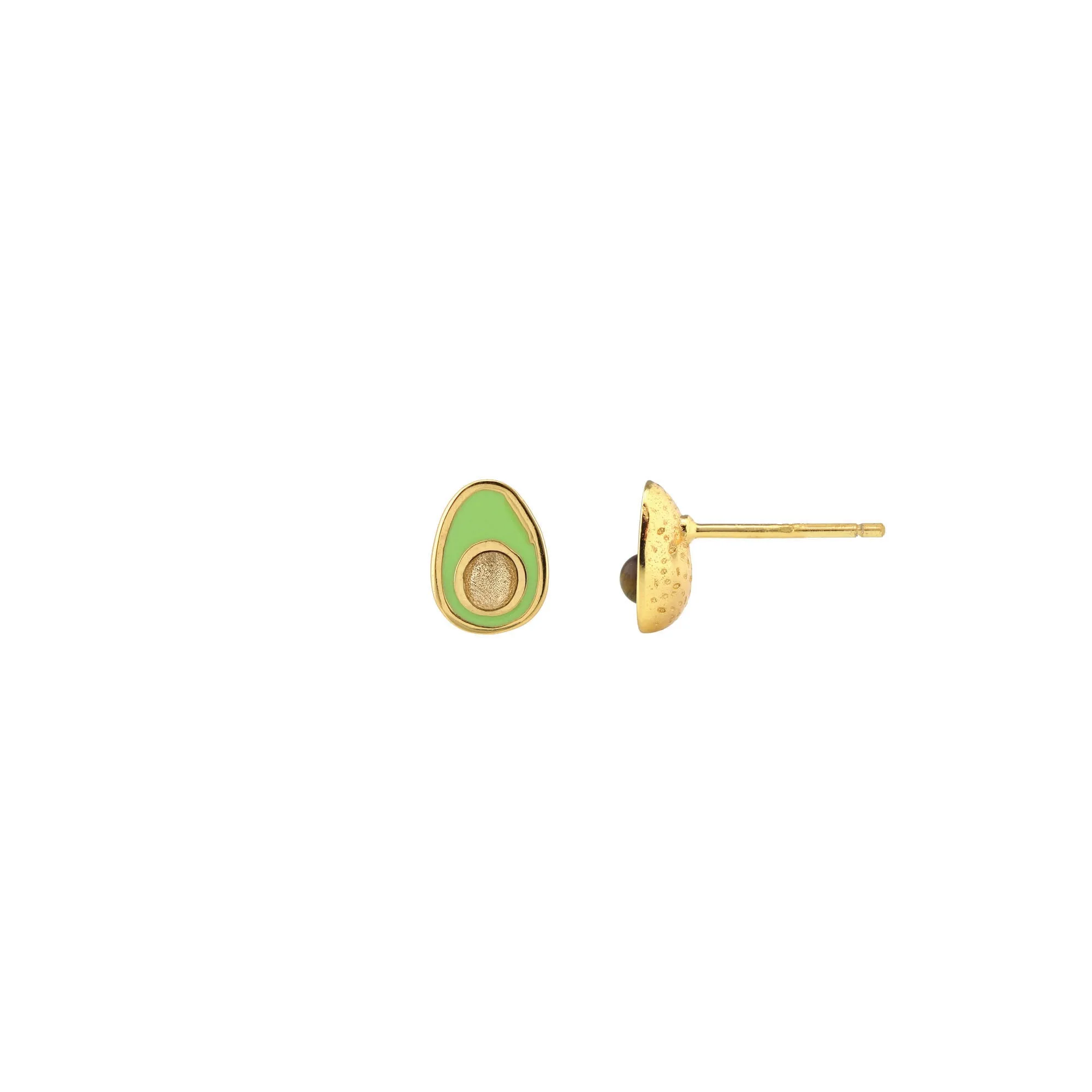 Avocado Enamel Stud Earrings