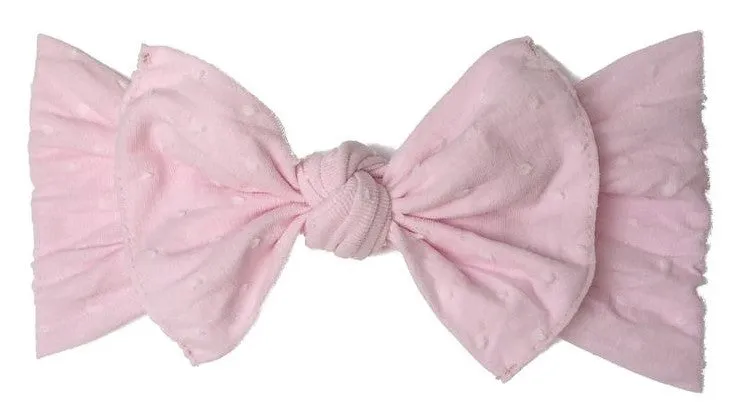 Baby Bling Light Pink Shabby Dot Patterned Knot Headband