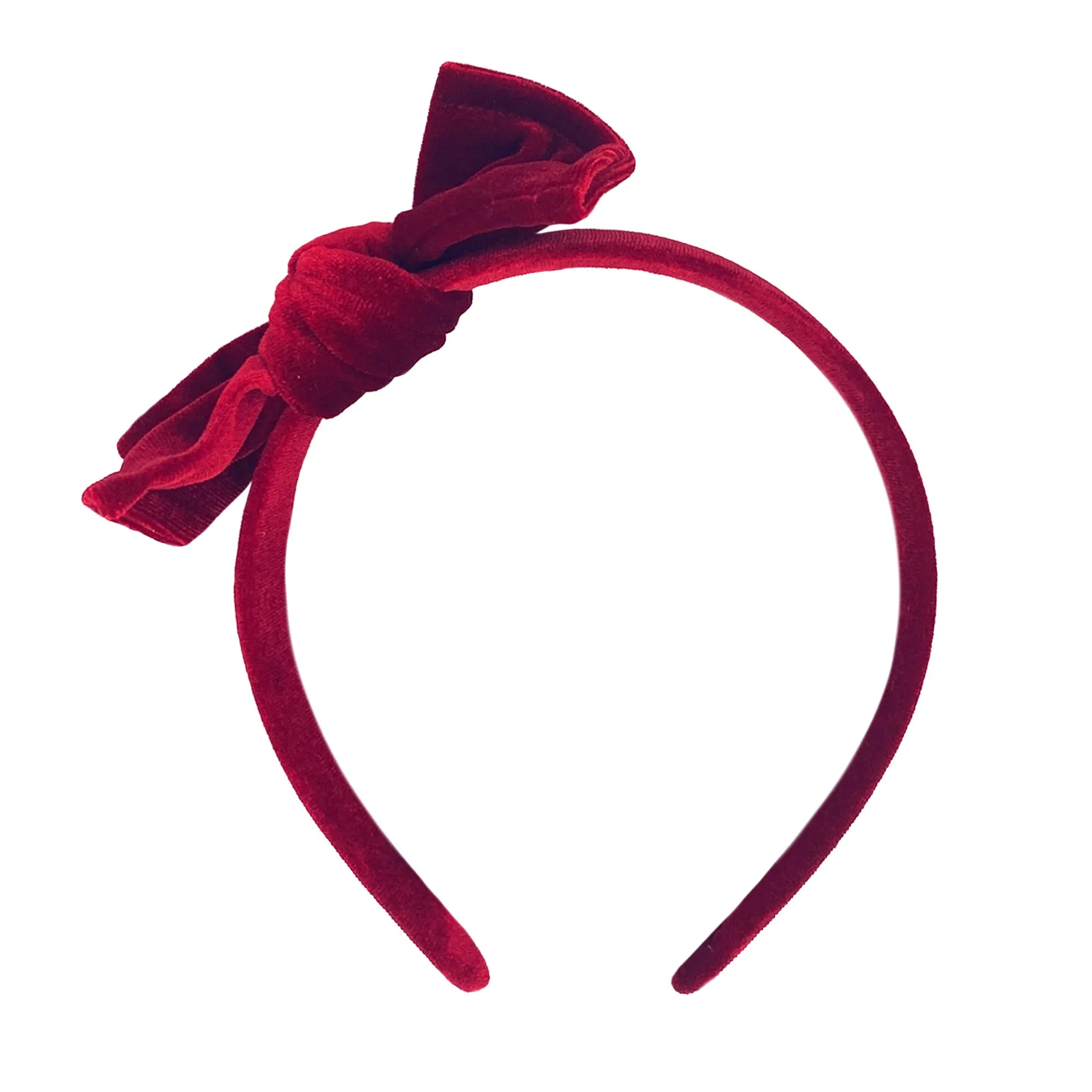 Baby Bling Ruby Velvet Knot Hard Headband