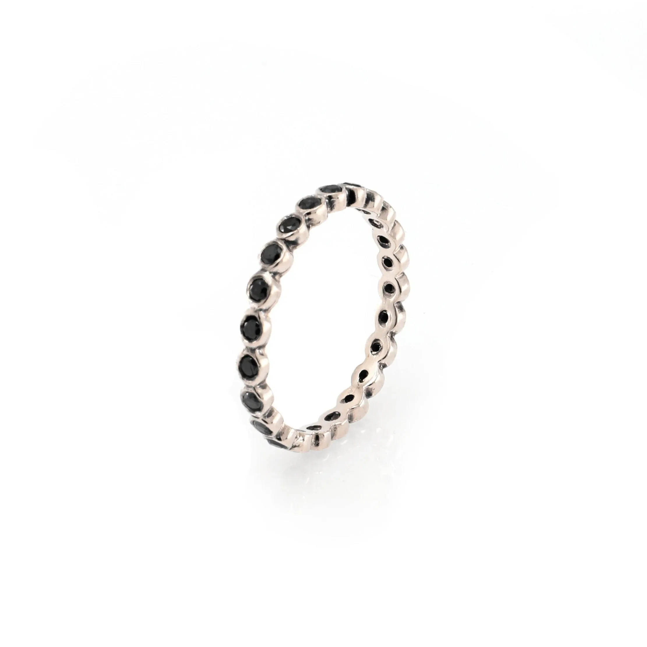 Ball Ring- 14K- Black Diamond