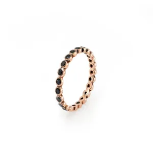 Ball Ring- 14K- Black Diamond