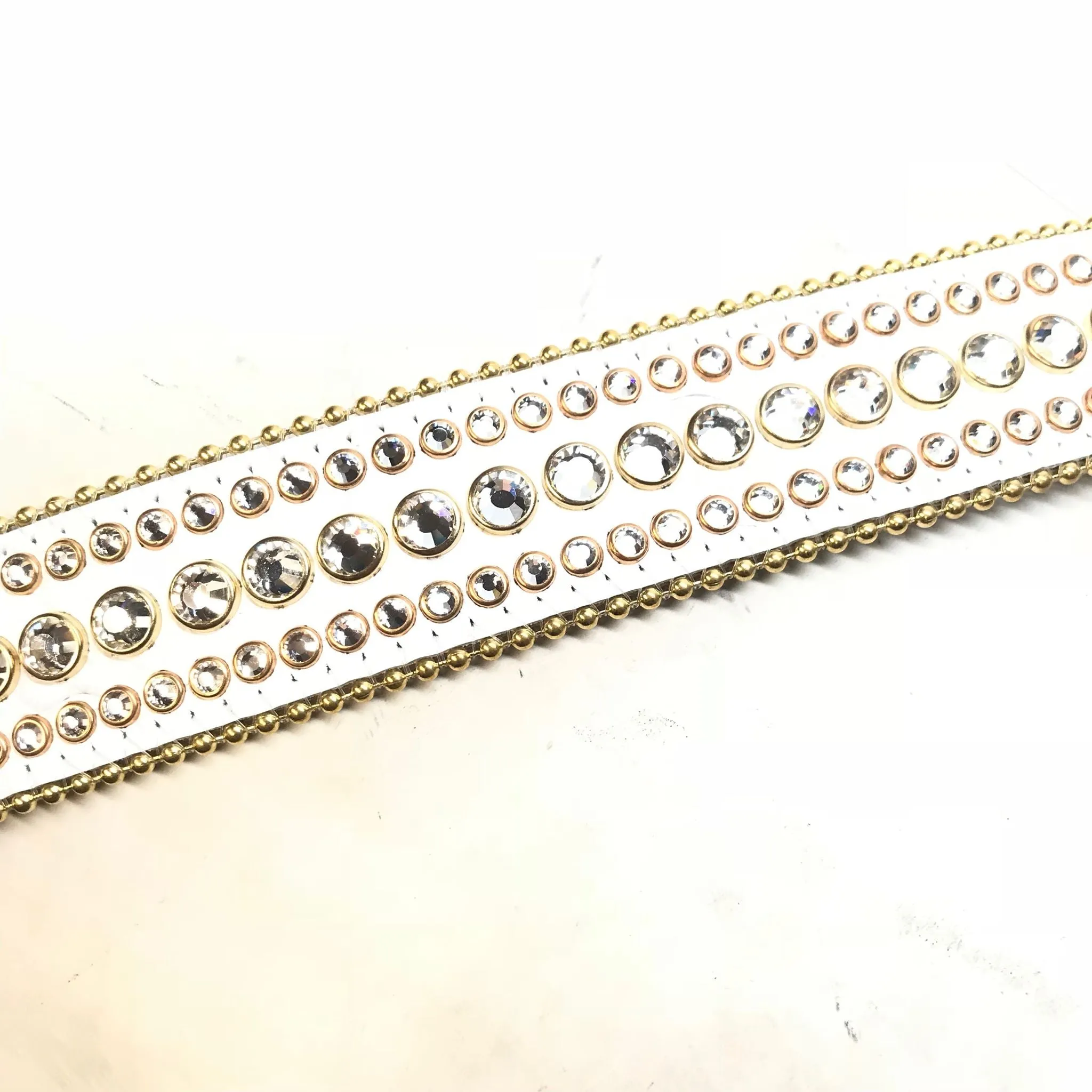 b.b. Simon 'White Gold Crown' Fully Loaded Crystal Belt