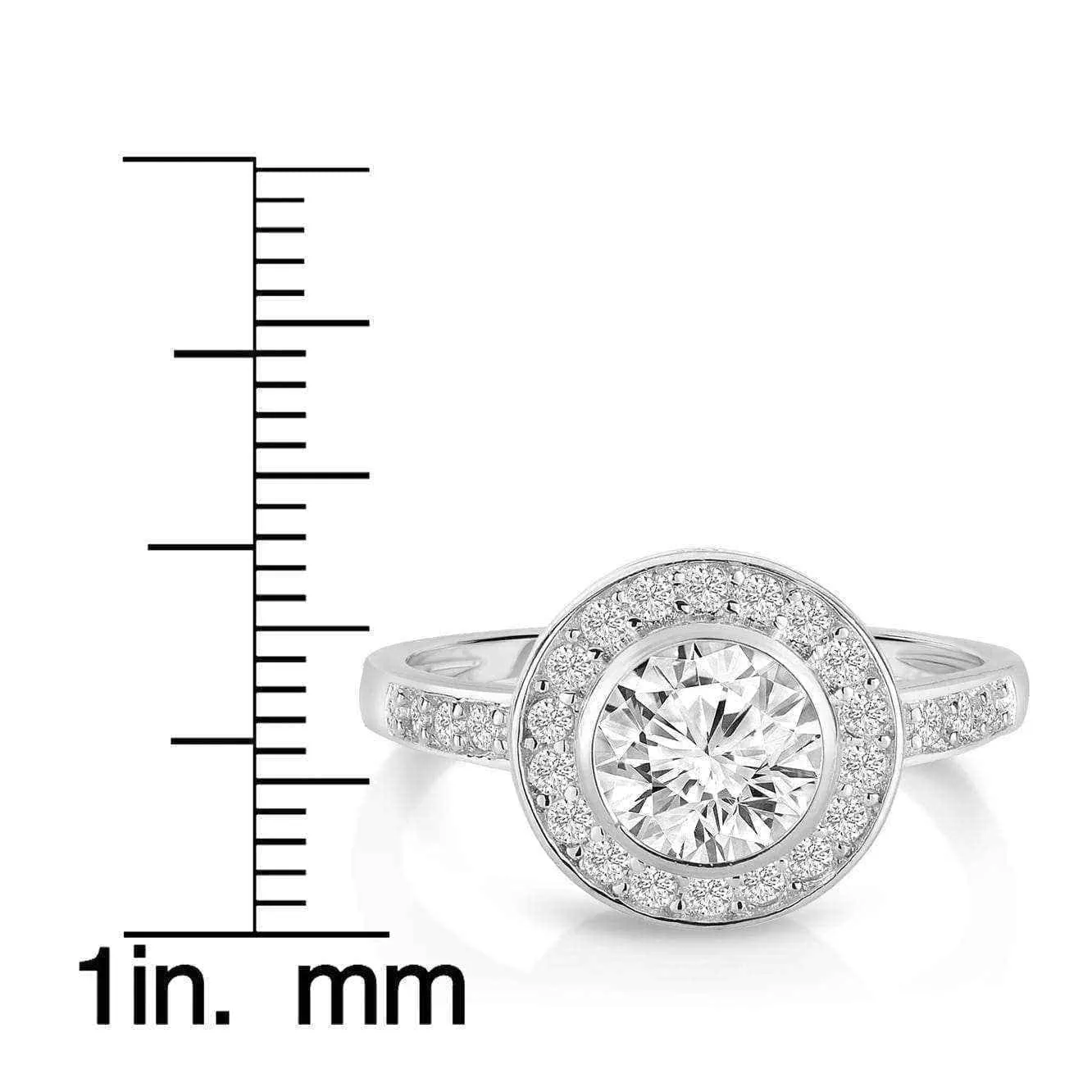 Bezel engagement ring