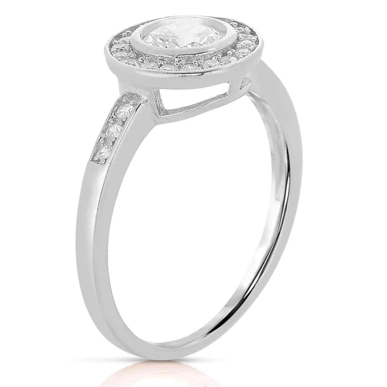 Bezel engagement ring