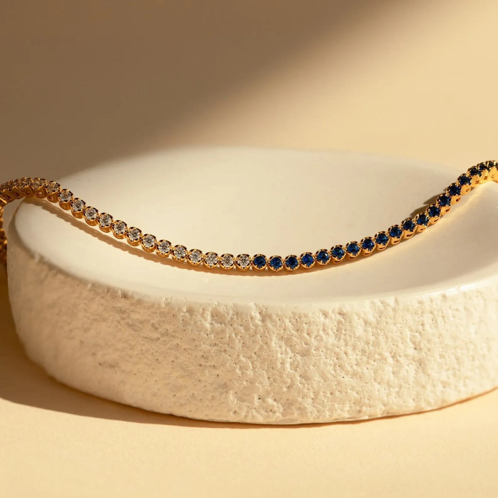 Blue Diamond Tennis Bracelet