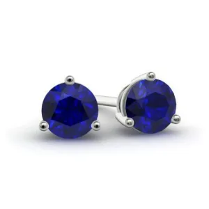 Blue Sapphire Stud Earrings