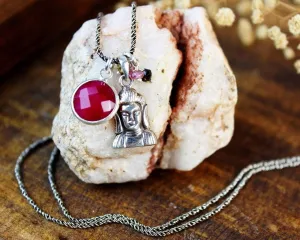 Buddha's Journey Ruby Necklace