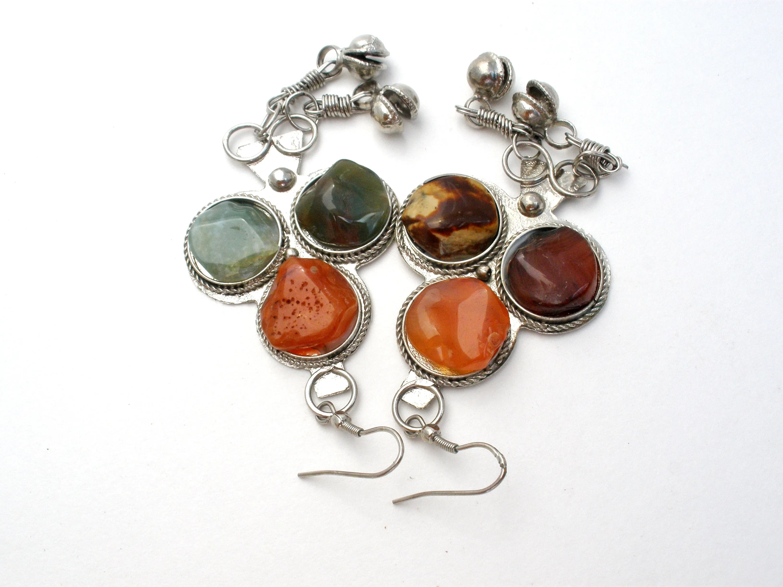 Carnelian Jasper & Aventurine Earrings