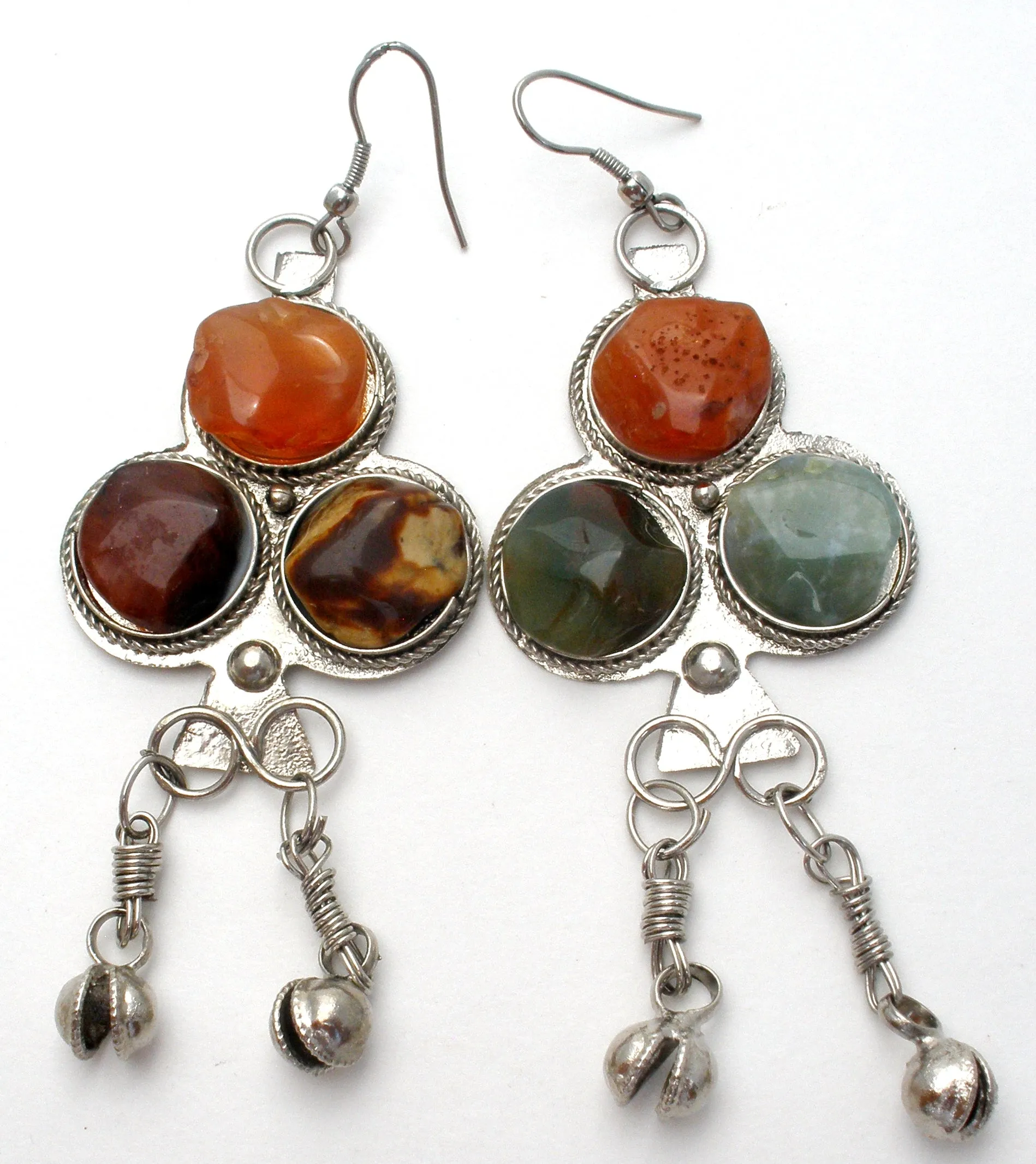 Carnelian Jasper & Aventurine Earrings