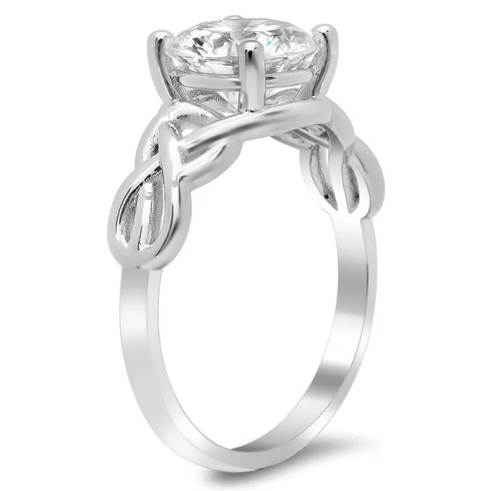 Celtic Knot Solitaire Engagement Ring