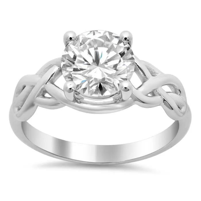 Celtic Knot Solitaire Engagement Ring