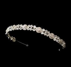 Channel Inspired Rhinestone Bridal Headband