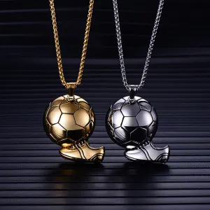 Charm Football Soccer Boots Shoes Basketball Pendant Necklace