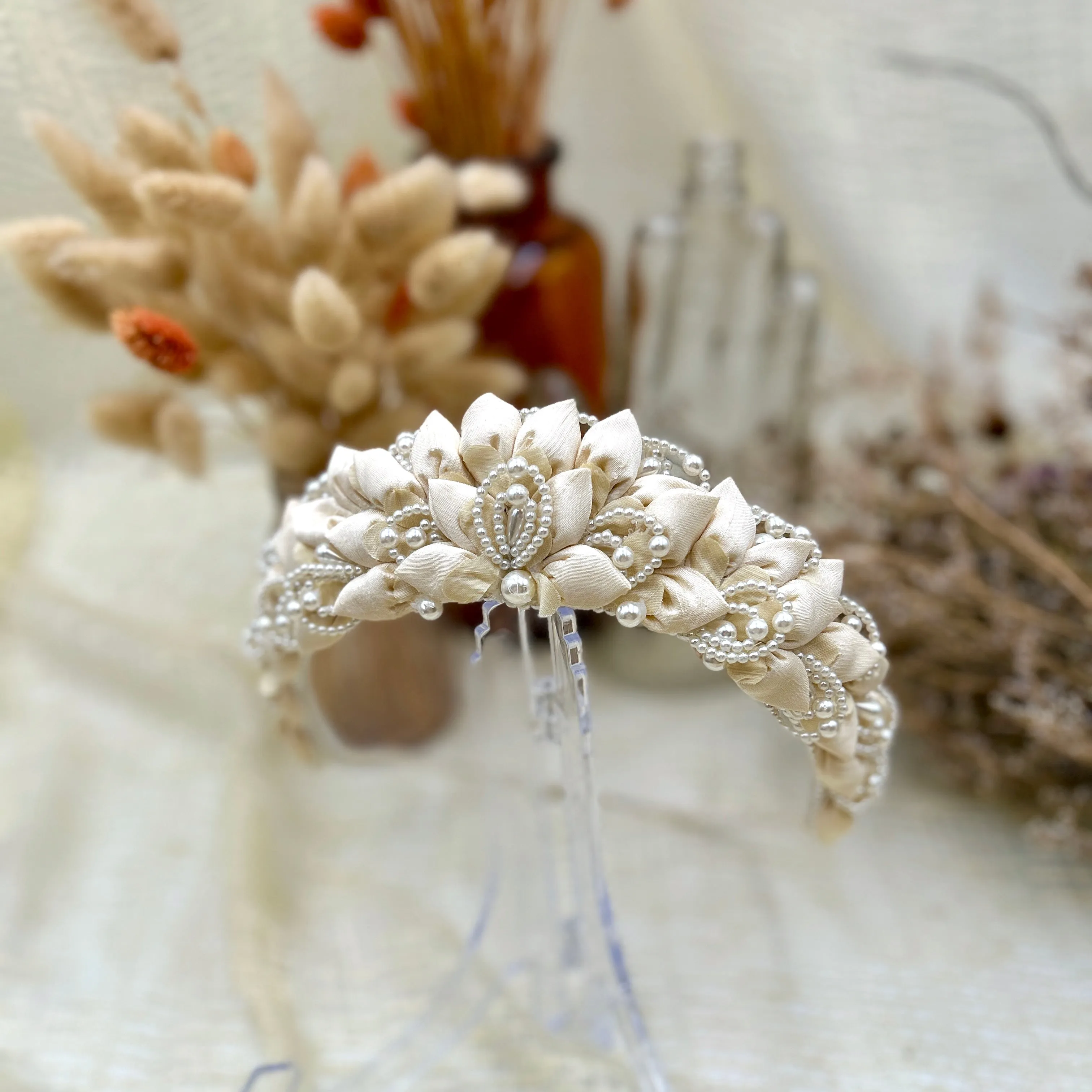 Chérie | Floral Crown | Wedding, Bridal, or Costume Crown