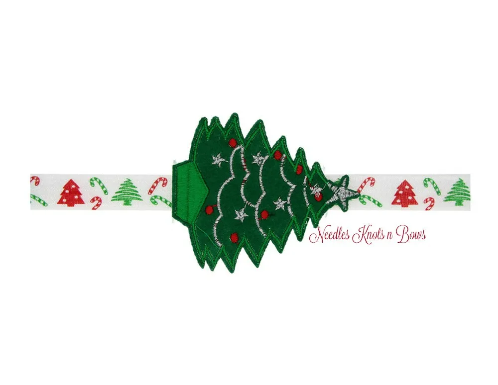 Christmas Headband, Girls Christmas Headband, Baby Girls Christmas Tree Headband