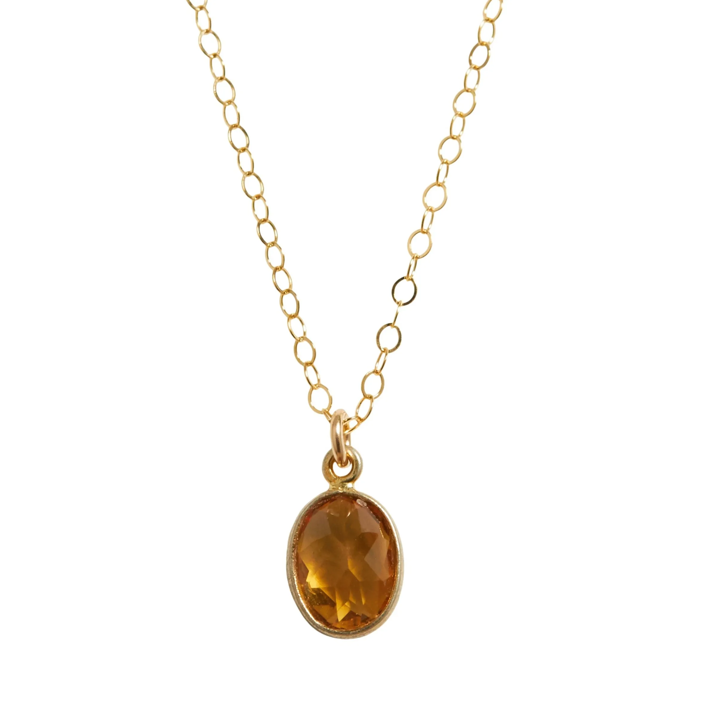 Citrine Oval Necklace