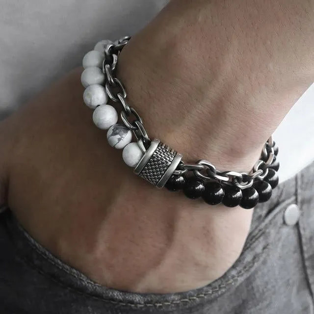 Classy Men Beaded Chain Bracelet - 6 Colors