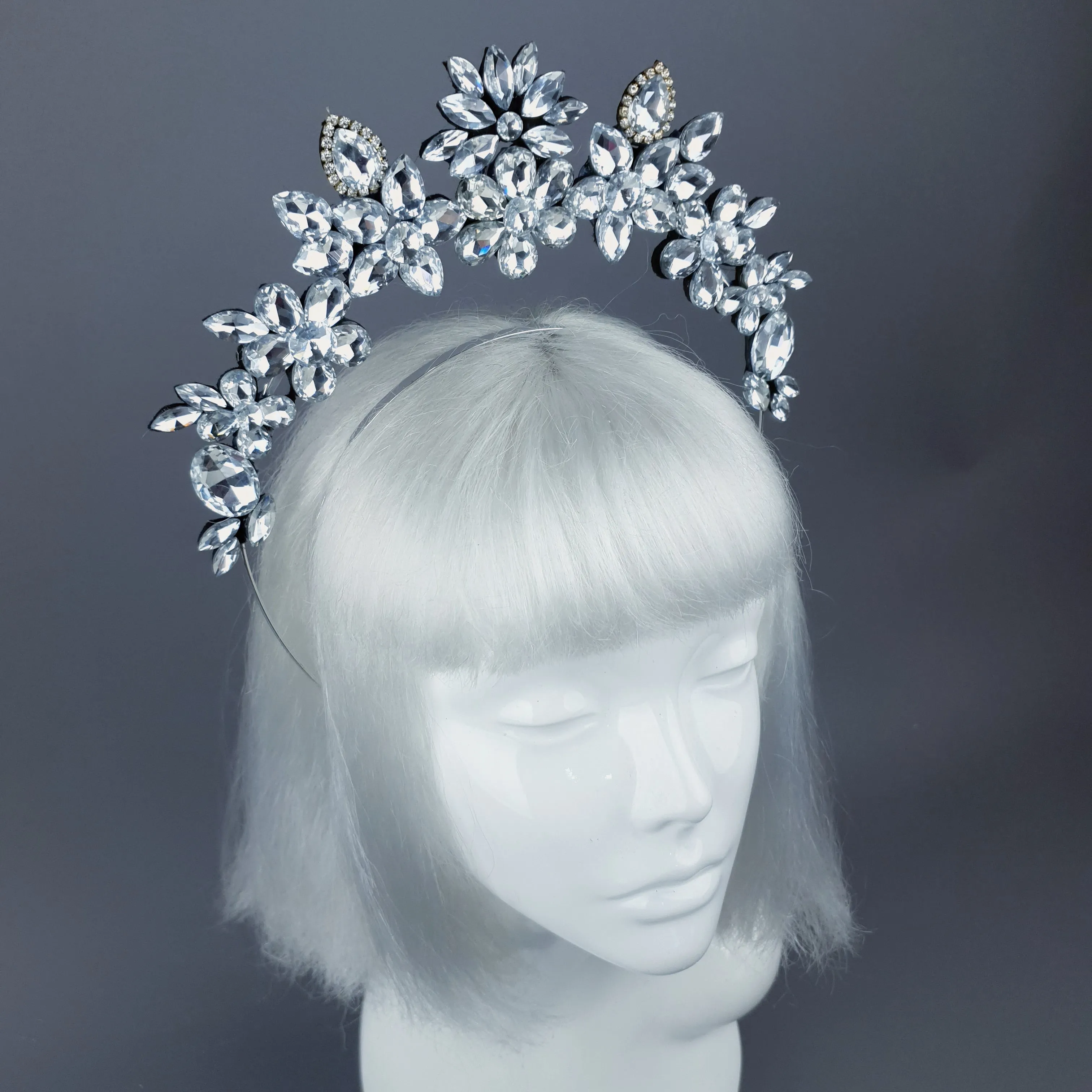 Clear/Silver Diamante Jewel Halo 49