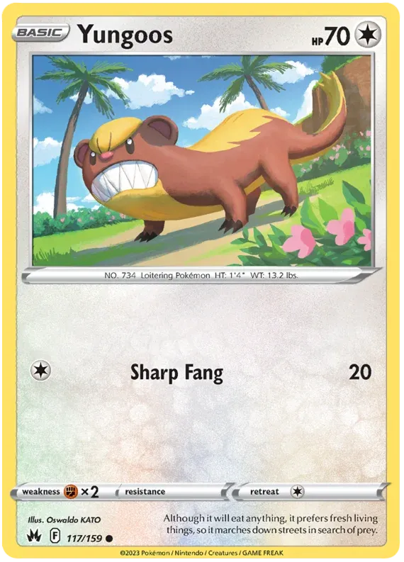 [Collector Troves] Pokemon Sword & Shield Crown Zenith Yungoos Card