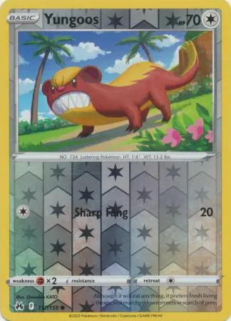 [Collector Troves] Pokemon Sword & Shield Crown Zenith Yungoos Card