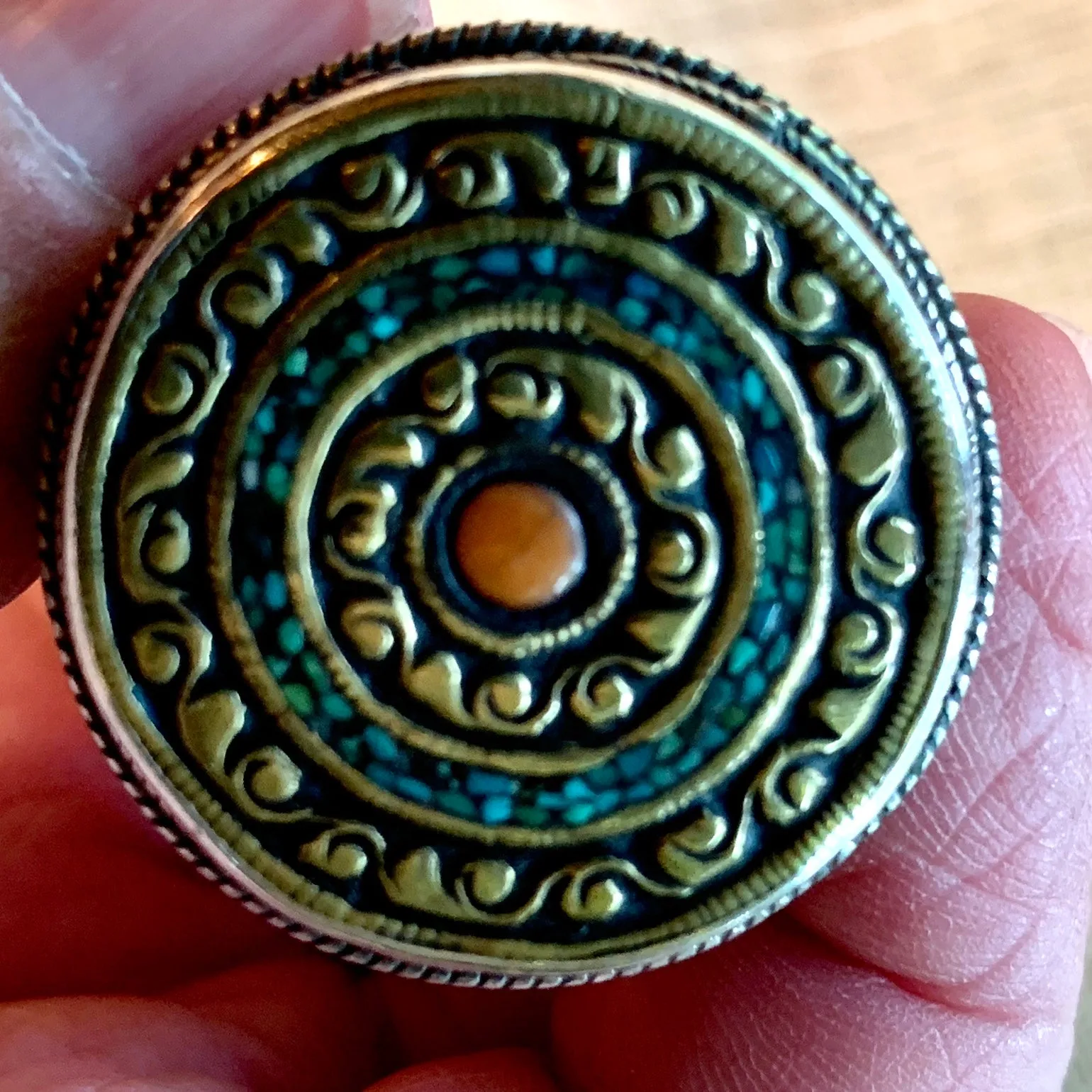 Coral & Turquoise Ring, Nepal