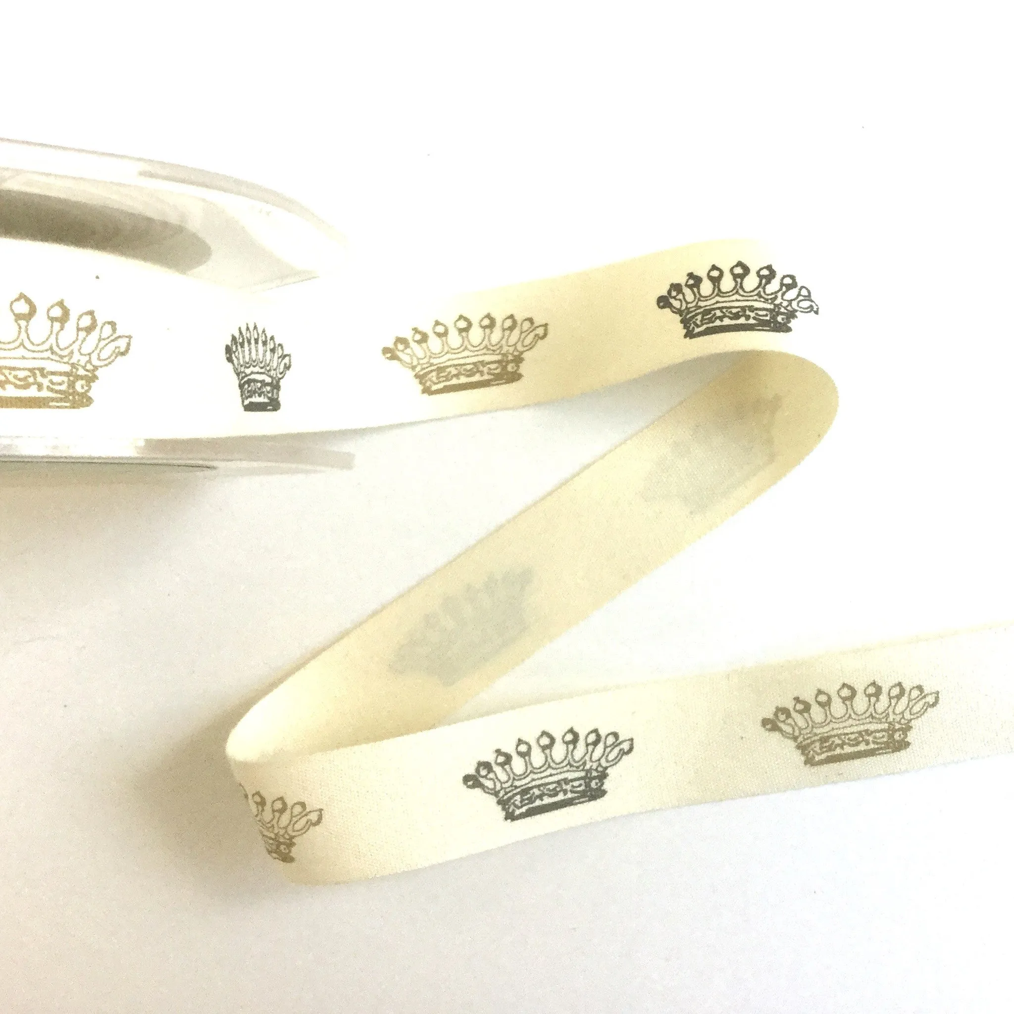 Crown, Natural Cotton Icon Ribbon